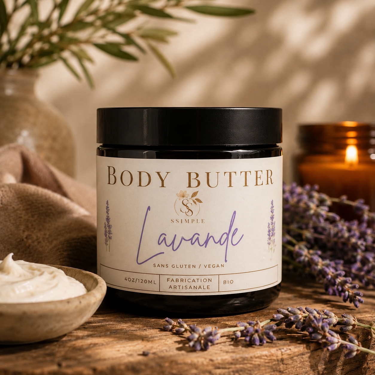 Whipped body butter